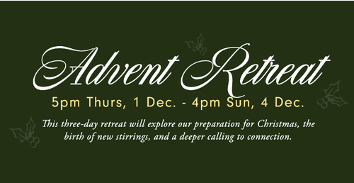 MIA Advent Retreat: December 1-4 at MIC, Dublin